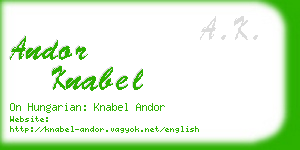 andor knabel business card